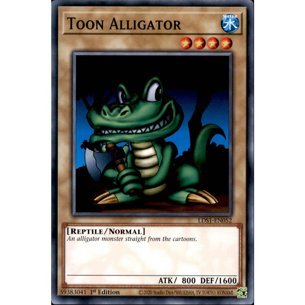 Toon Alligator LDS1-EN052 Yu-Gi-Oh! Card from the Legendary Duelists: Season 1 Set