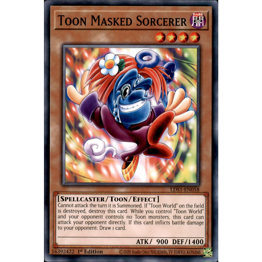 Toon Masked Sorcerer LDS1-EN058 Yu-Gi-Oh! Card from the Legendary Duelists: Season 1 Set