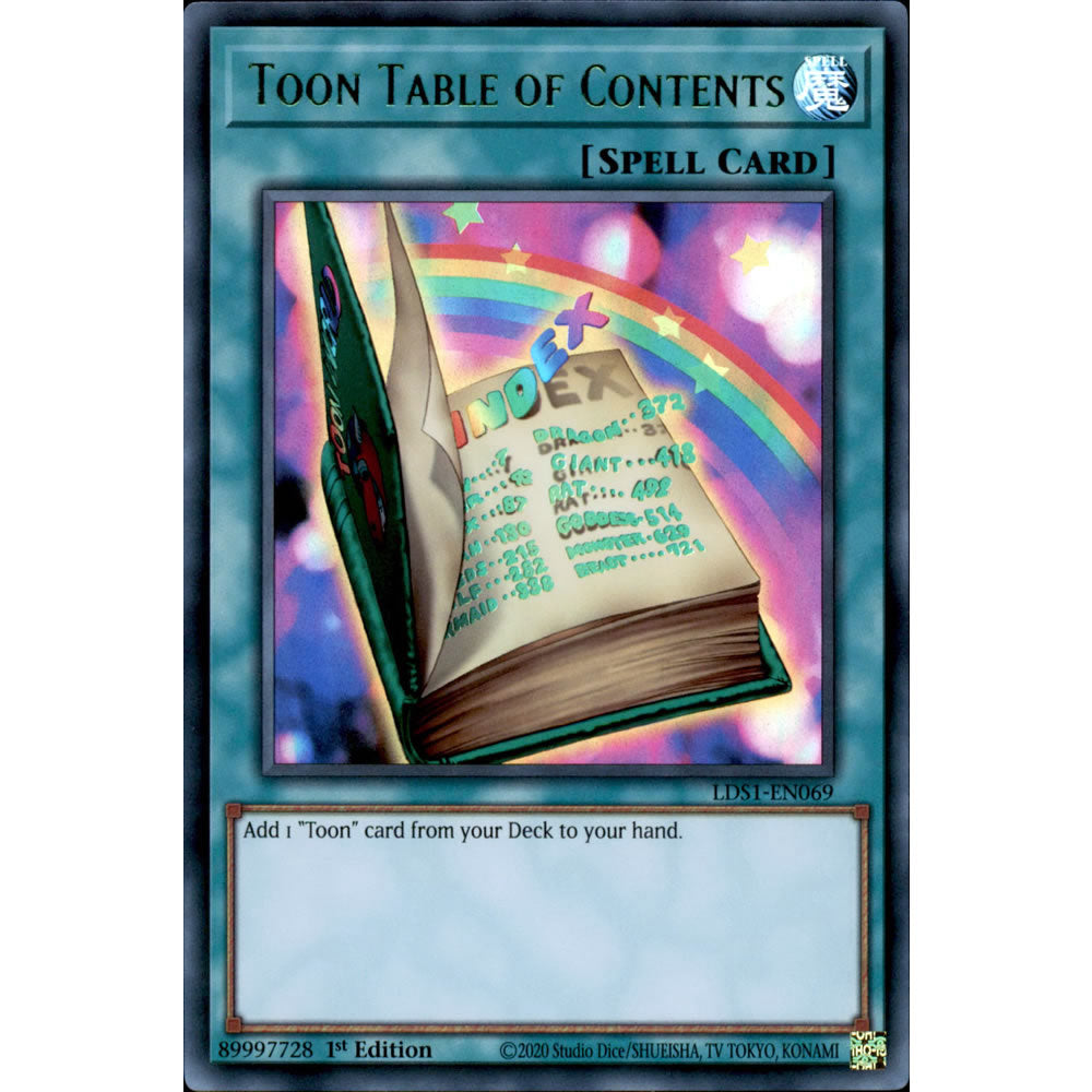 Toon Table of Contents - Purple LDS1-EN069 Yu-Gi-Oh! Card from the Legendary Duelists: Season 1 Set