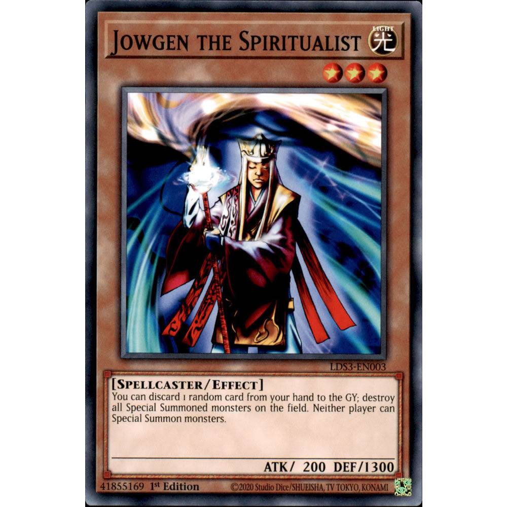 Jowgen the Spiritualist LDS3-EN003 Yu-Gi-Oh! Card from the Legendary Duelists: Season 3 Set