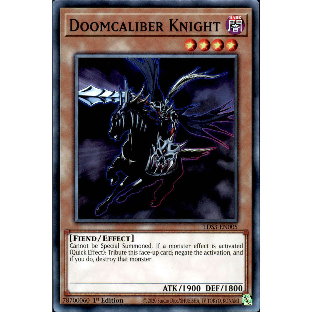 Doomcaliber Knight LDS3-EN005 Yu-Gi-Oh! Card from the Legendary Duelists: Season 3 Set
