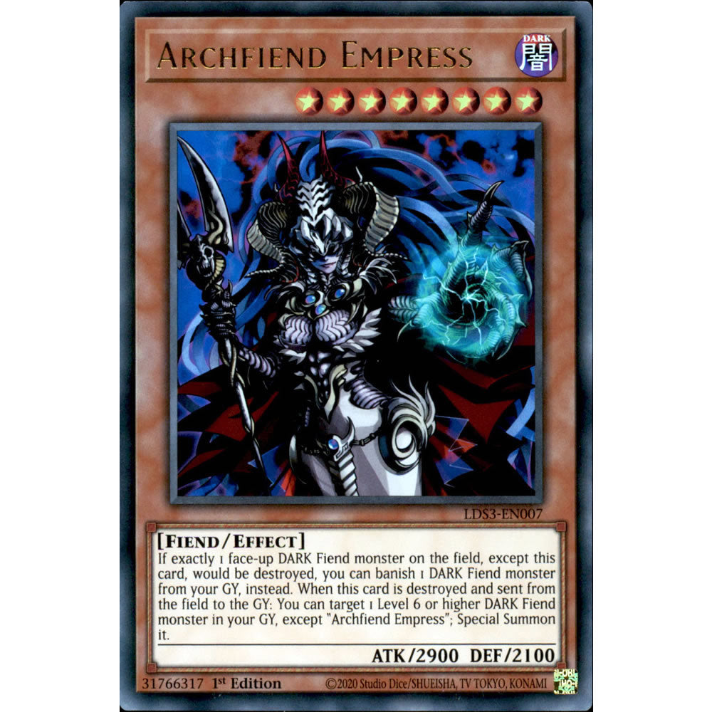 Archfiend Empress LDS3-EN007 Yu-Gi-Oh! Card from the Legendary Duelists: Season 3 Set