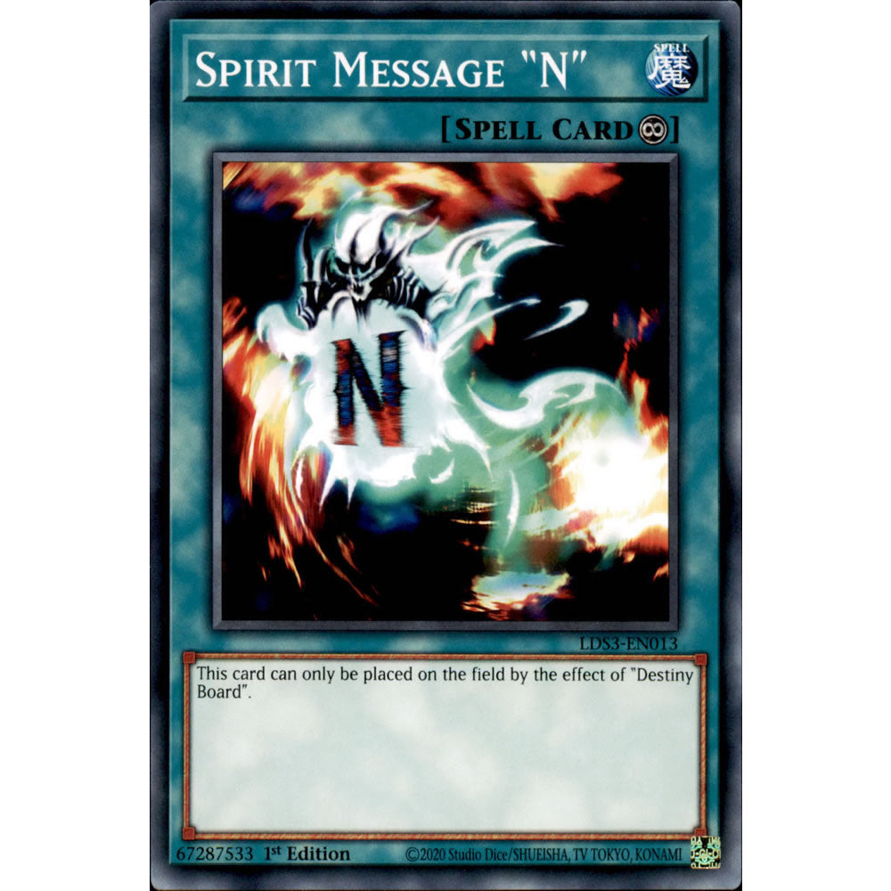 Spirit Message N LDS3-EN013 Yu-Gi-Oh! Card from the Legendary Duelists: Season 3 Set
