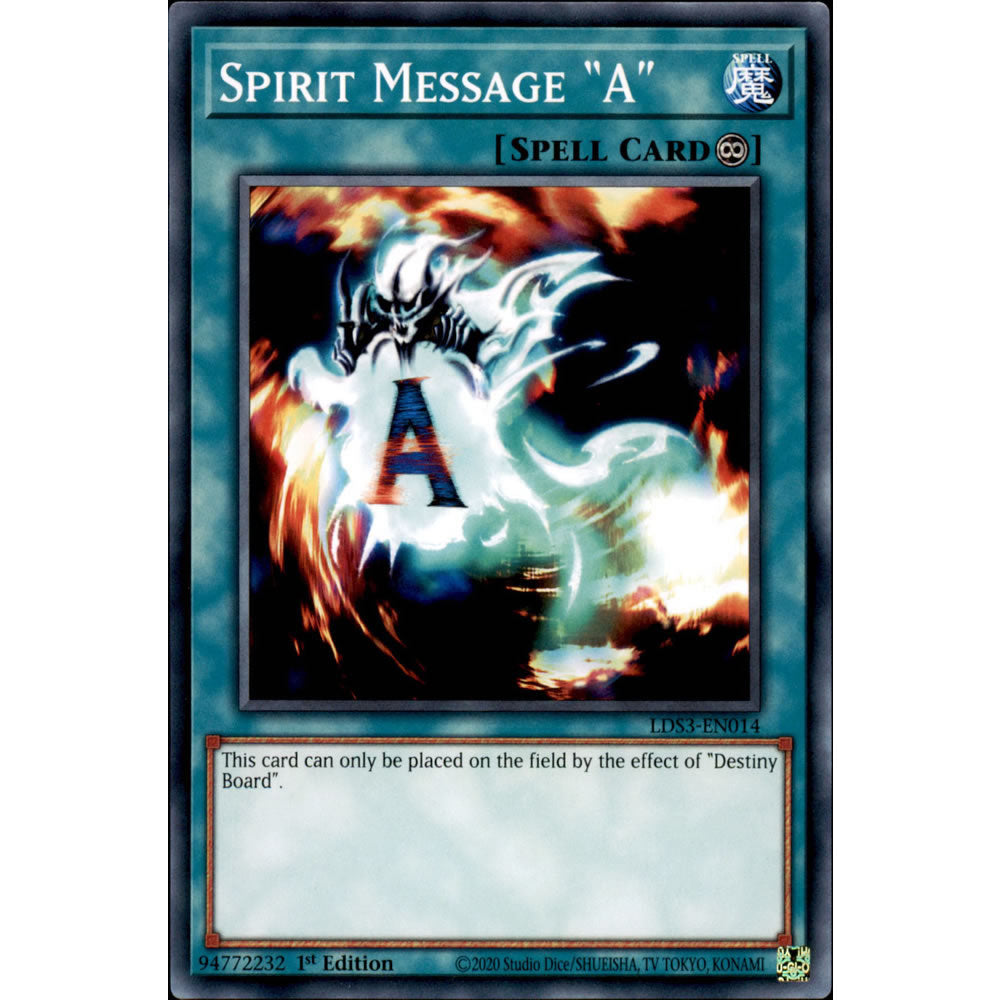 Spirit Message A LDS3-EN014 Yu-Gi-Oh! Card from the Legendary Duelists: Season 3 Set