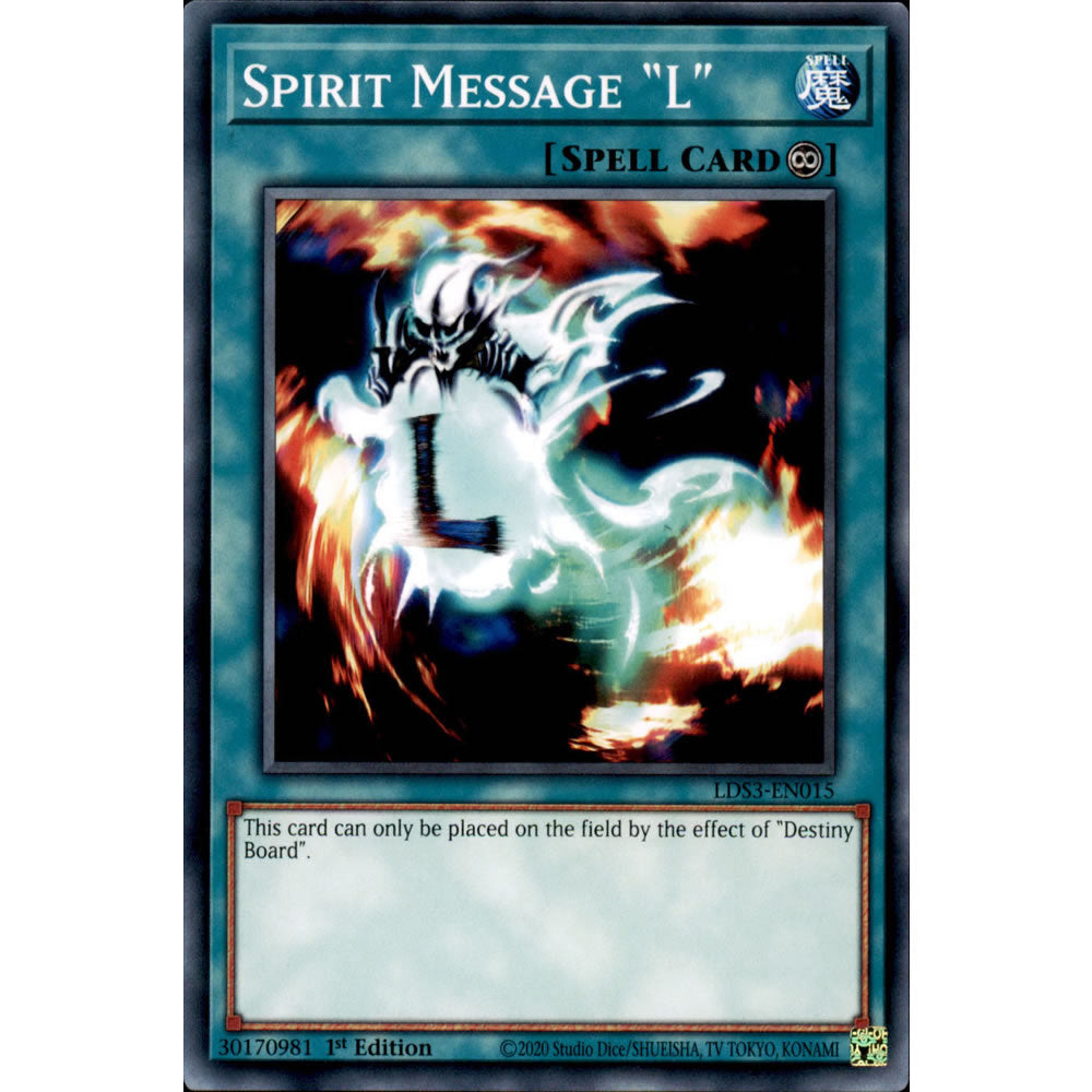 Spirit Message L LDS3-EN015 Yu-Gi-Oh! Card from the Legendary Duelists: Season 3 Set