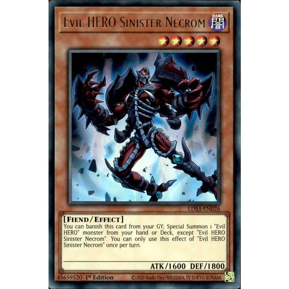 Evil HERO Sinister Necrom LDS3-EN026 Yu-Gi-Oh! Card from the Legendary Duelists: Season 3 Set