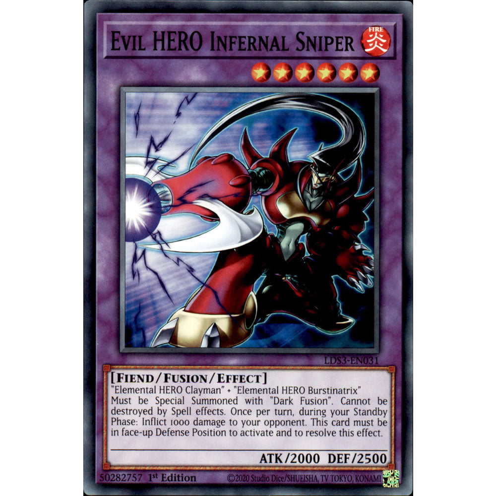 Evil HERO Infernal Sniper LDS3-EN031 Yu-Gi-Oh! Card from the Legendary Duelists: Season 3 Set