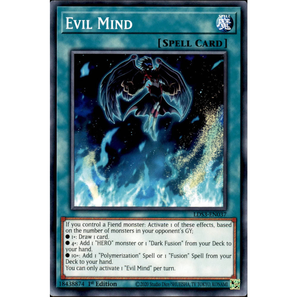 Evil Mind LDS3-EN037 Yu-Gi-Oh! Card from the Legendary Duelists: Season 3 Set