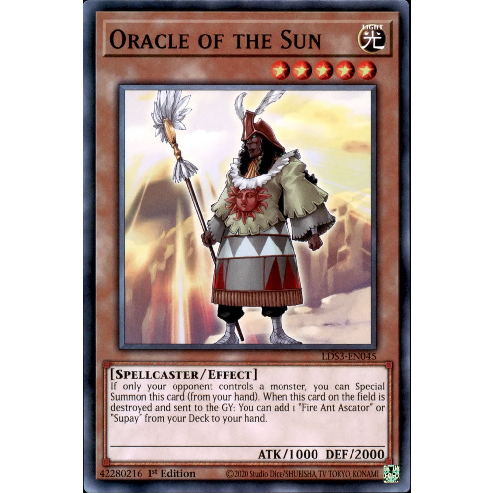 Oracle of the Sun LDS3-EN045 Yu-Gi-Oh! Card from the Legendary Duelists: Season 3 Set