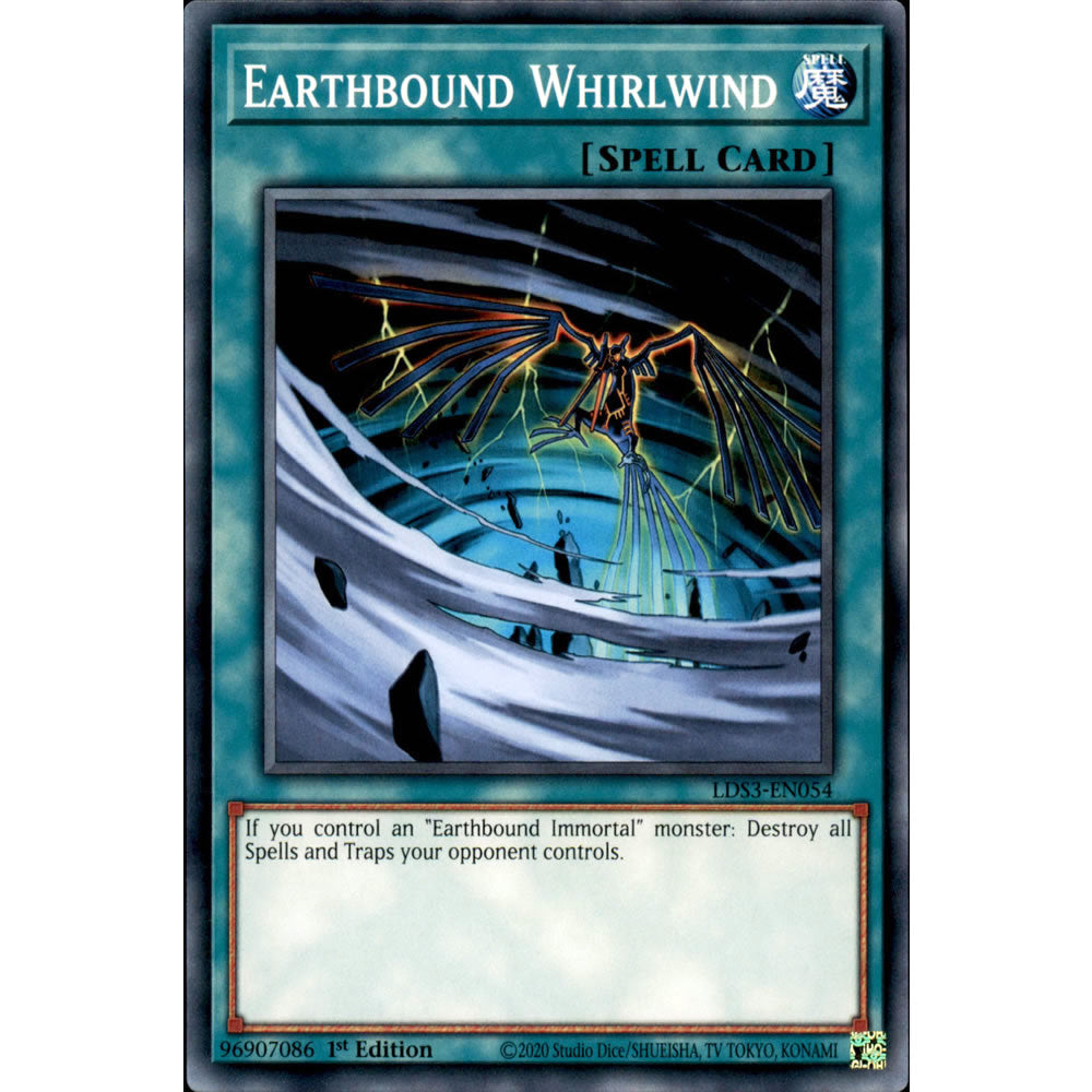 Earthbound Whirlwind LDS3-EN054 Yu-Gi-Oh! Card from the Legendary Duelists: Season 3 Set