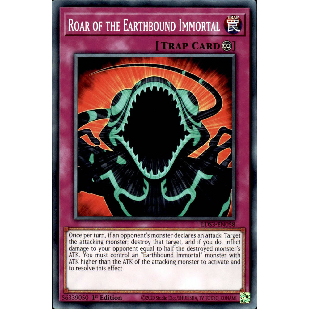 Roar of the Earthbound Immortal LDS3-EN058 Yu-Gi-Oh! Card from the Legendary Duelists: Season 3 Set