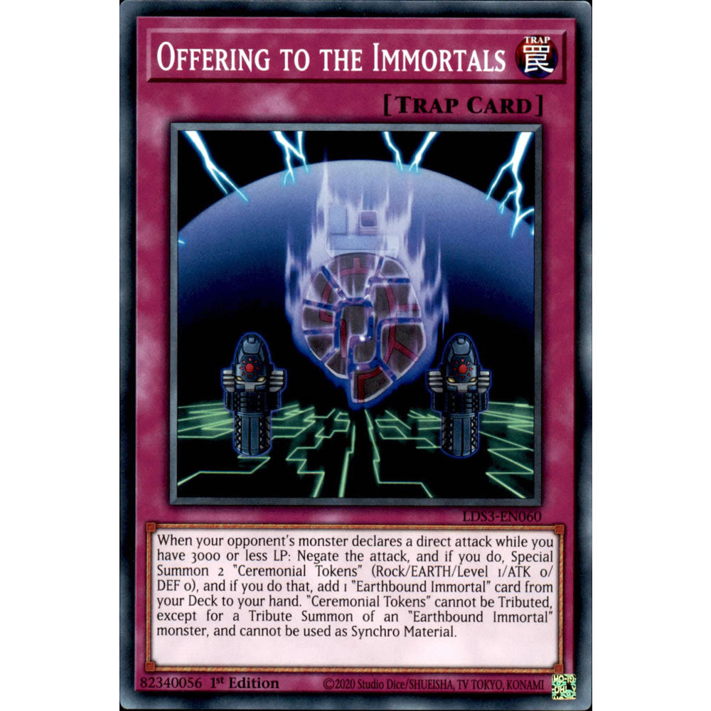 Offering to the Immortals LDS3-EN060 Yu-Gi-Oh! Card from the Legendary Duelists: Season 3 Set