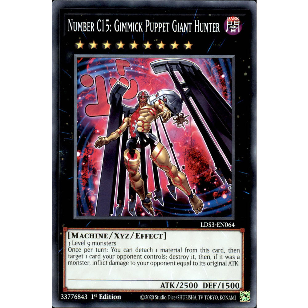 Number C15: Gimmick Puppet Giant Hunter LDS3-EN064 Yu-Gi-Oh! Card from the Legendary Duelists: Season 3 Set