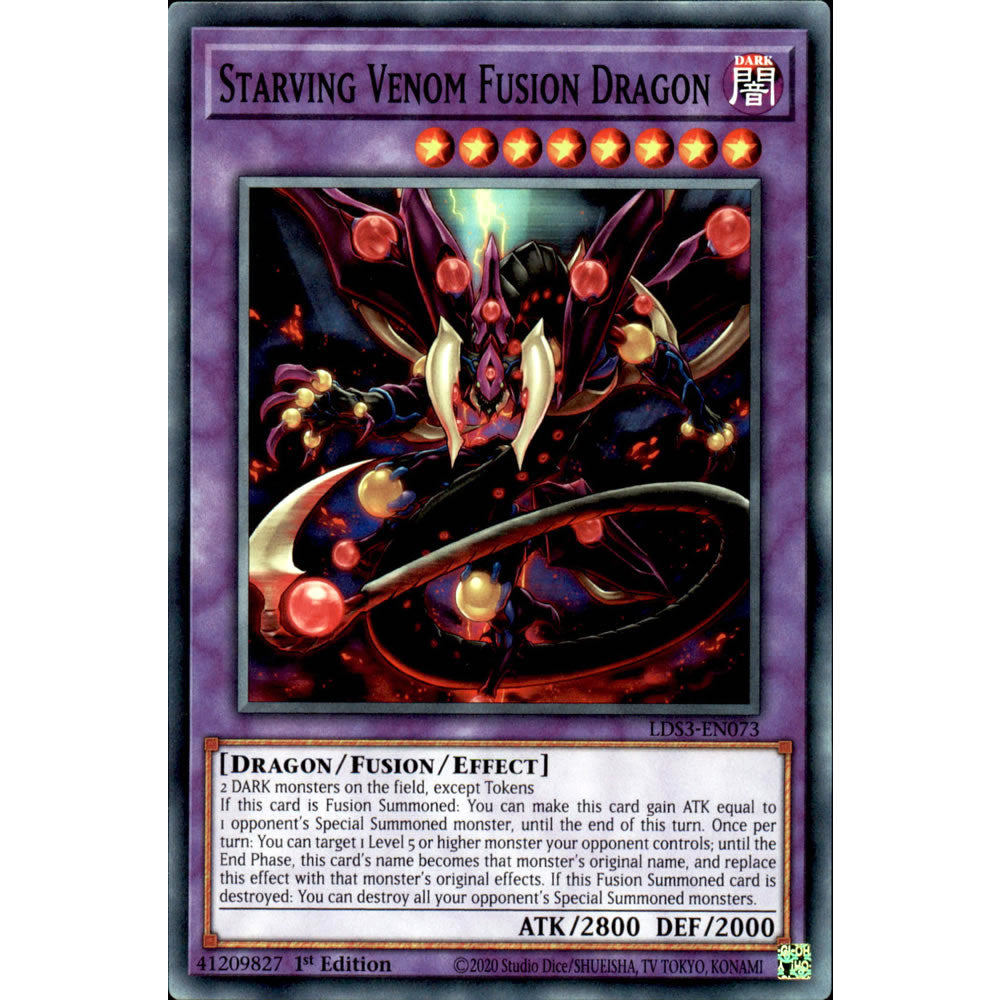 Starving Venom Fusion Dragon LDS3-EN073 Yu-Gi-Oh! Card from the Legendary Duelists: Season 3 Set