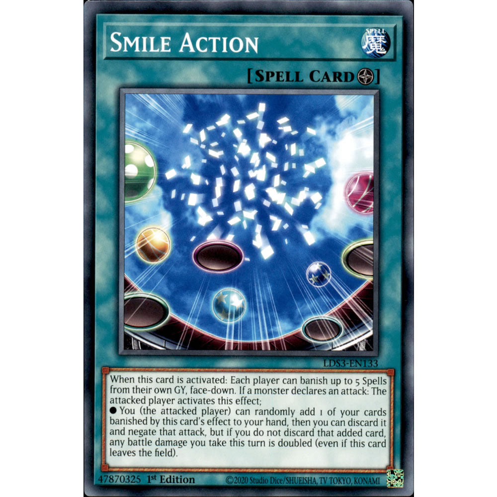 Smile Action LDS3-EN133 Yu-Gi-Oh! Card from the Legendary Duelists: Season 3 Set