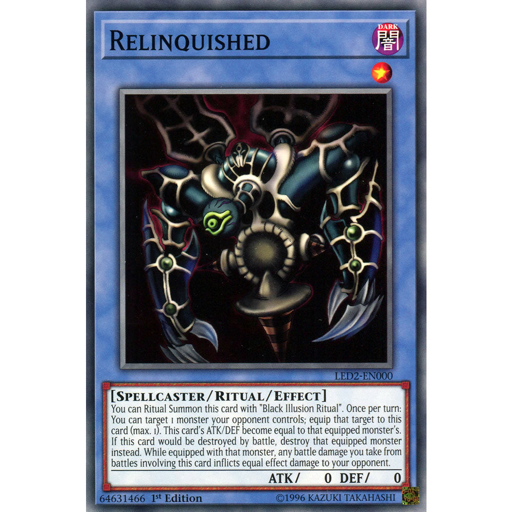 Relinquished LED2-EN000 Yu-Gi-Oh! Card from the Legendary Duelists: Ancient Millennium Set