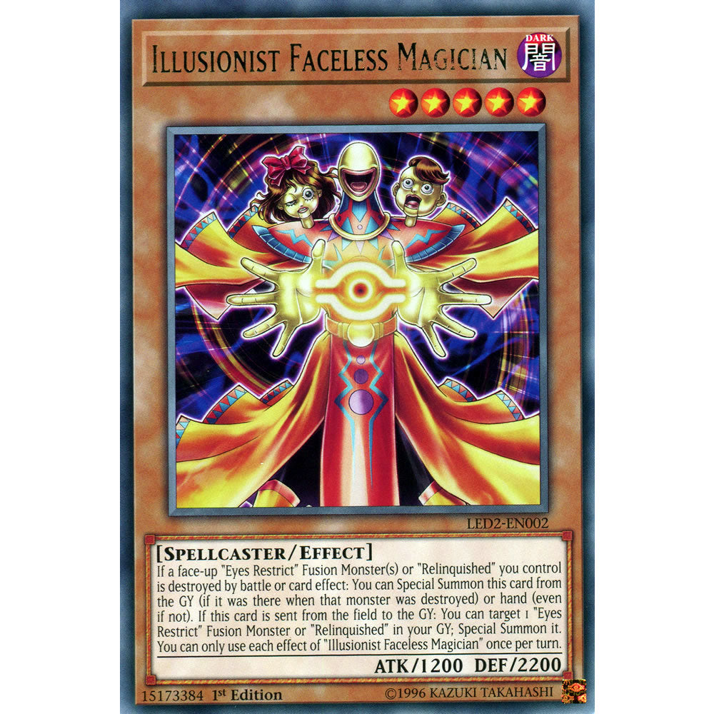 Illusionist Faceless Magician LED2-EN002 Yu-Gi-Oh! Card from the Legendary Duelists: Ancient Millennium Set