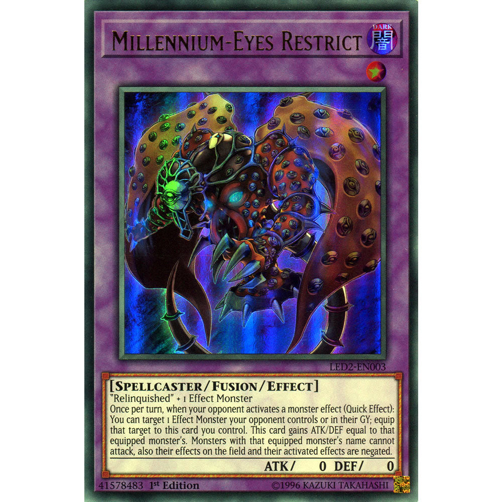 Millennium-Eyes Restrict LED2-EN003 Yu-Gi-Oh! Card from the Legendary Duelists: Ancient Millennium Set