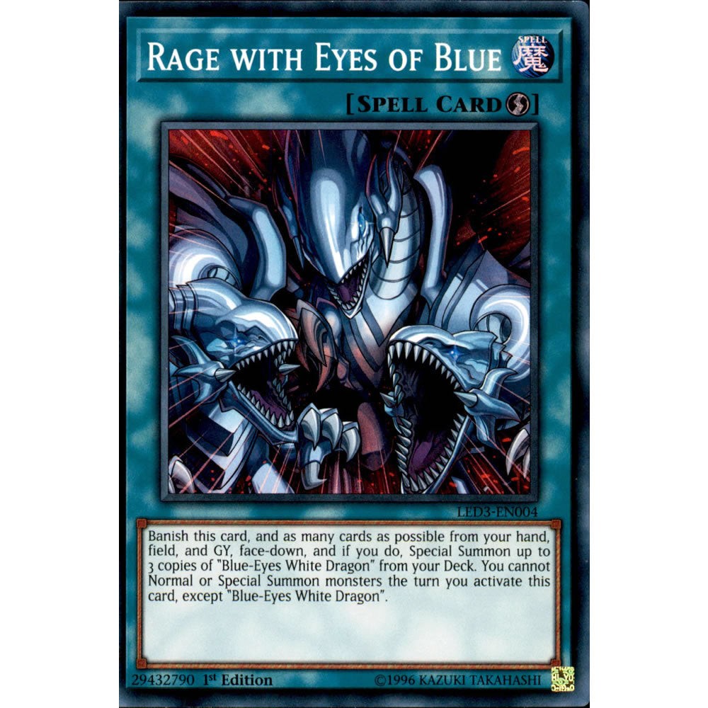 Rage with Eyes of Blue LED3-EN004 Yu-Gi-Oh! Card from the Legendary Duelists: White Dragon Abyss Set