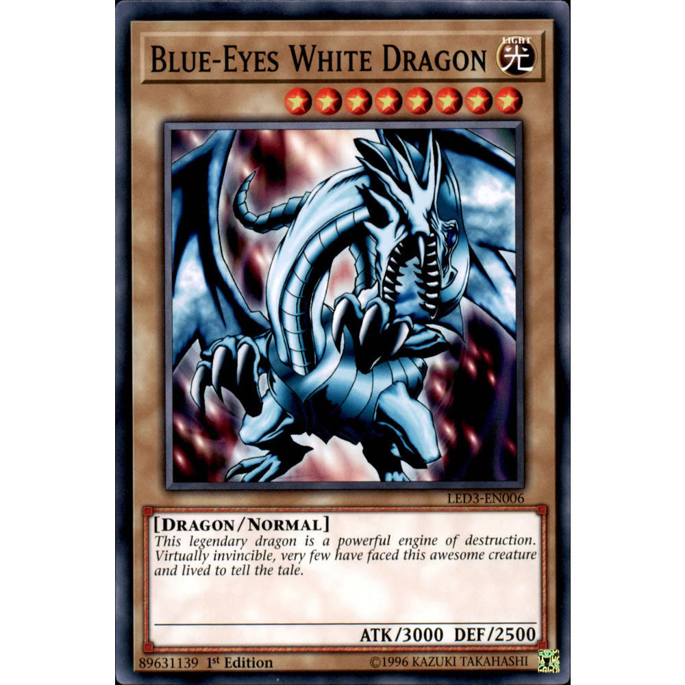 Blue-Eyes White Dragon LED3-EN006 Yu-Gi-Oh! Card from the Legendary Duelists: White Dragon Abyss Set
