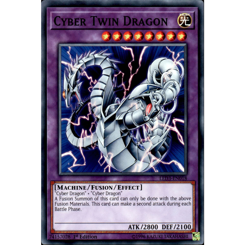 Cyber Twin Dragon LED3-EN018 Yu-Gi-Oh! Card from the Legendary Duelists: White Dragon Abyss Set