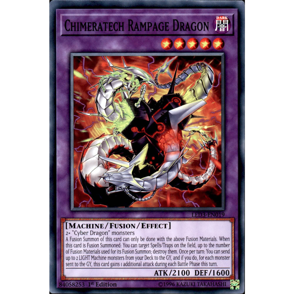 Chimeratech Rampage Dragon LED3-EN019 Yu-Gi-Oh! Card from the Legendary Duelists: White Dragon Abyss Set