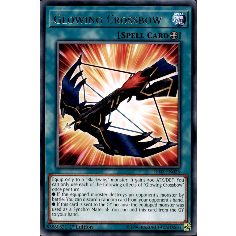 Glowing Crossbow LED3-EN026 Yu-Gi-Oh! Card from the Legendary Duelists: White Dragon Abyss Set