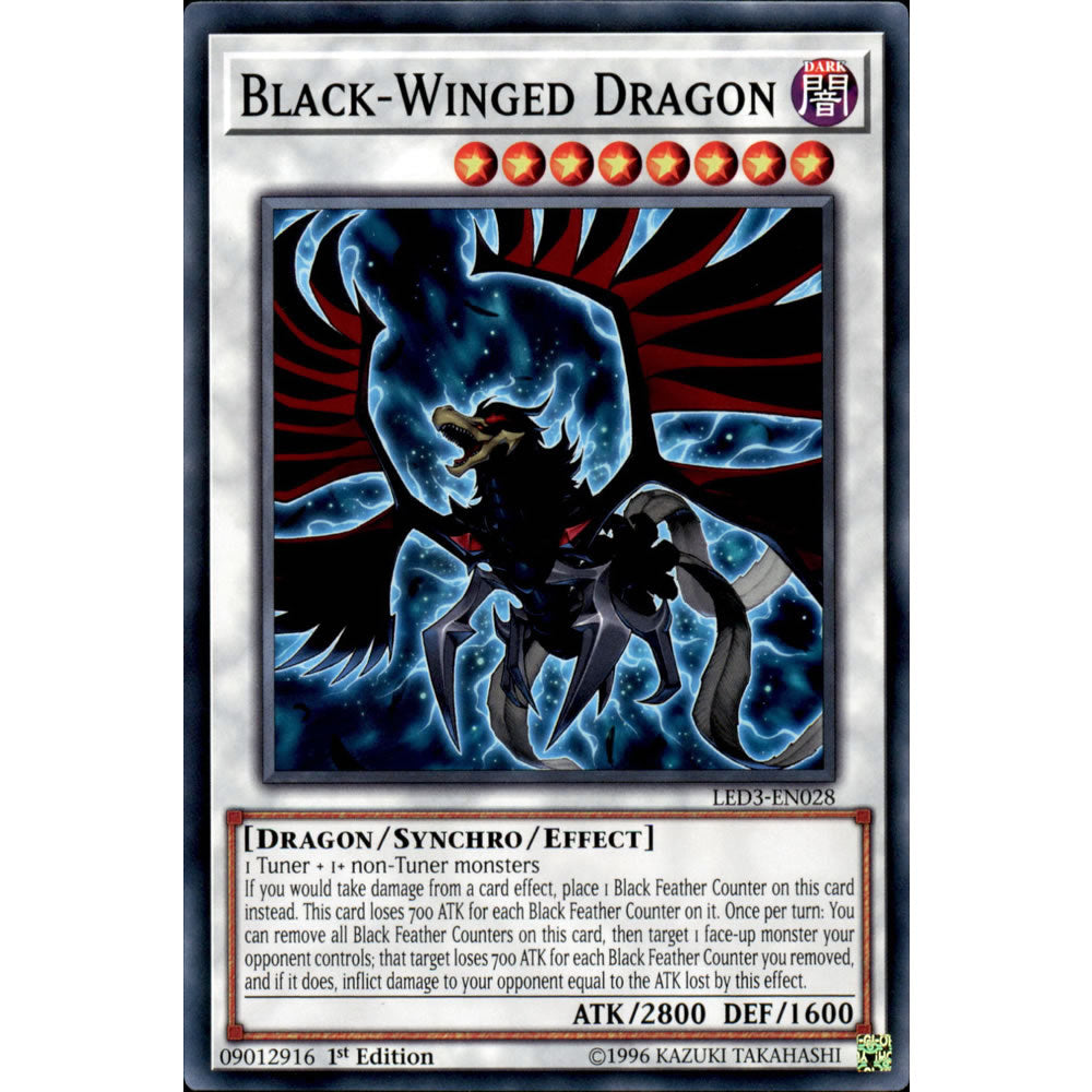 Black-Winged Dragon LED3-EN028 Yu-Gi-Oh! Card from the Legendary Duelists: White Dragon Abyss Set