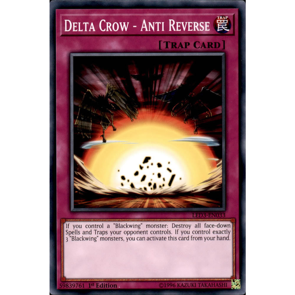 Delta Crow - Anti Reverse LED3-EN033 Yu-Gi-Oh! Card from the Legendary Duelists: White Dragon Abyss Set