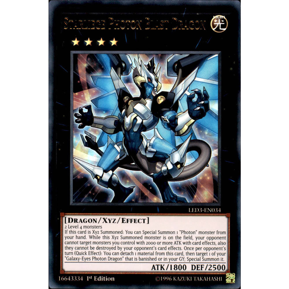 Starliege Photon Blast Dragon LED3-EN034 Yu-Gi-Oh! Card from the Legendary Duelists: White Dragon Abyss Set