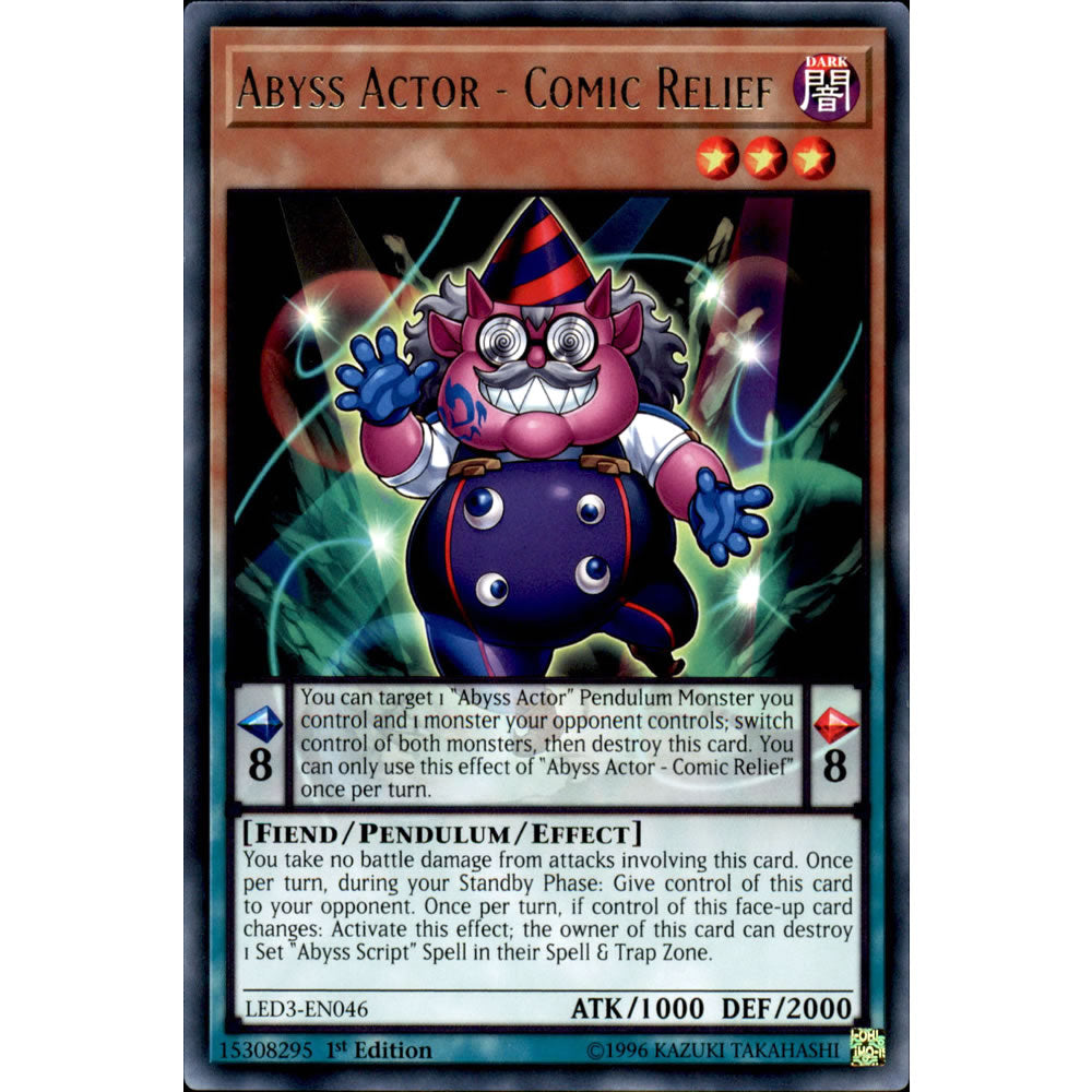 Abyss Actor - Comic Relief LED3-EN046 Yu-Gi-Oh! Card from the Legendary Duelists: White Dragon Abyss Set