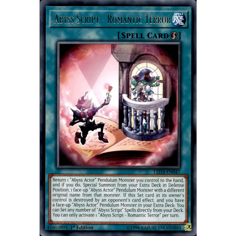 Abyss Script - Romantic Terror LED3-EN047 Yu-Gi-Oh! Card from the Legendary Duelists: White Dragon Abyss Set