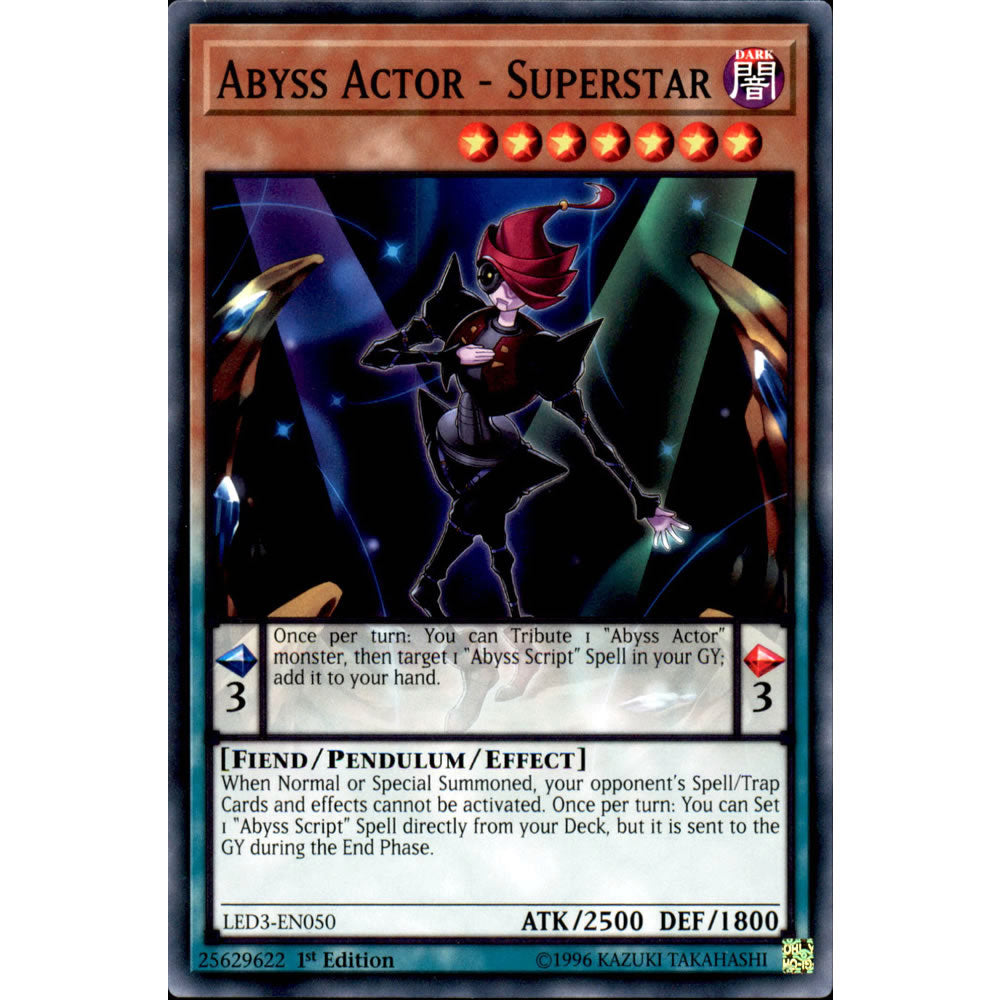 Abyss Actor - Superstar LED3-EN050 Yu-Gi-Oh! Card from the Legendary Duelists: White Dragon Abyss Set