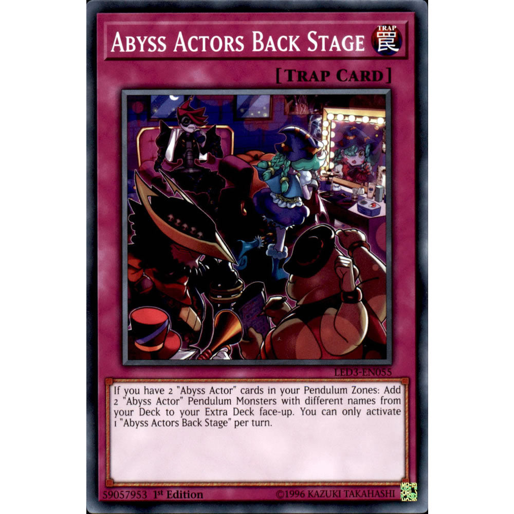 Abyss Actors Back Stage LED3-EN055 Yu-Gi-Oh! Card from the Legendary Duelists: White Dragon Abyss Set
