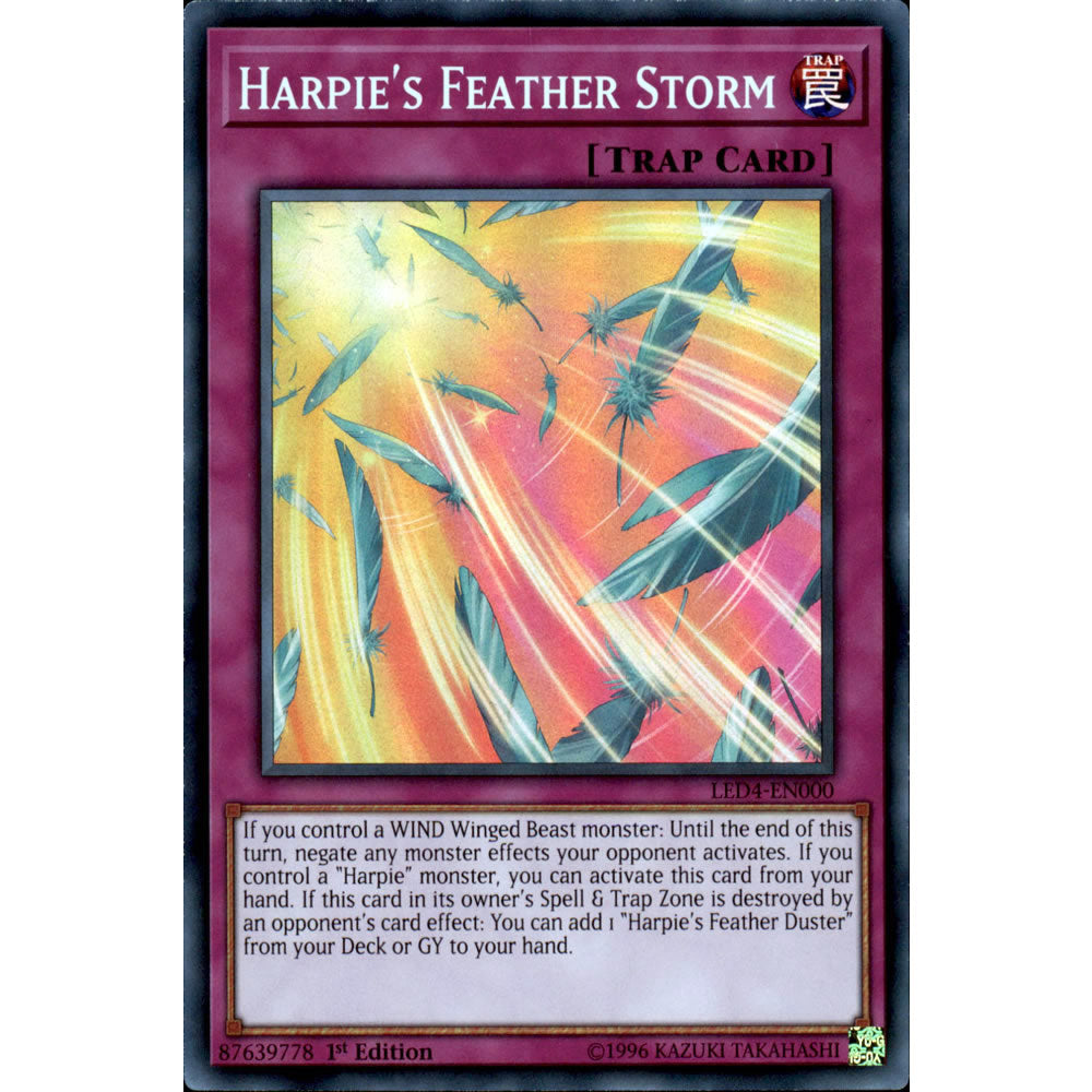 Harpie's Feather Storm LED4-EN000 Yu-Gi-Oh! Card from the Legendary Duelists: Sisters of the Rose Set