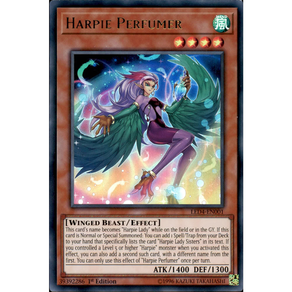 Harpie Perfumer LED4-EN001 Yu-Gi-Oh! Card from the Legendary Duelists: Sisters of the Rose Set
