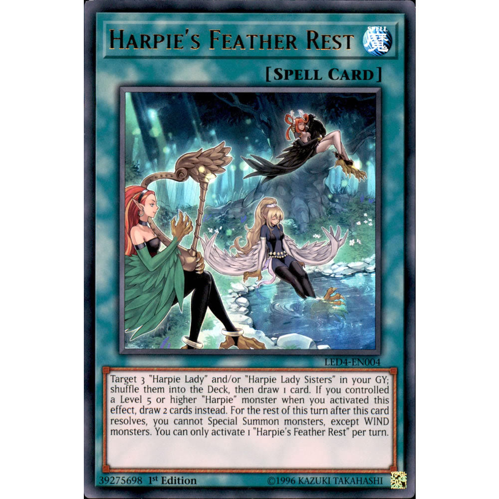 Harpie's Feather Rest LED4-EN004 Yu-Gi-Oh! Card from the Legendary Duelists: Sisters of the Rose Set