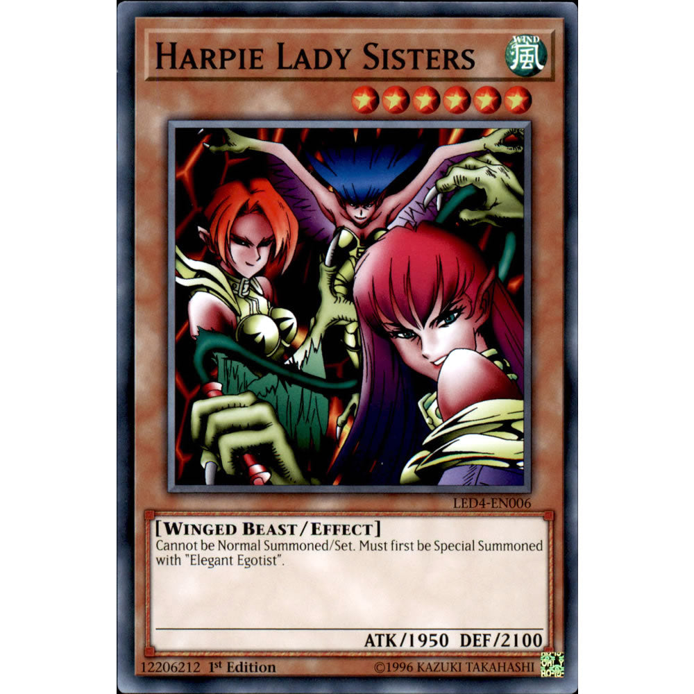 Harpie Lady Sisters LED4-EN006 Yu-Gi-Oh! Card from the Legendary Duelists: Sisters of the Rose Set