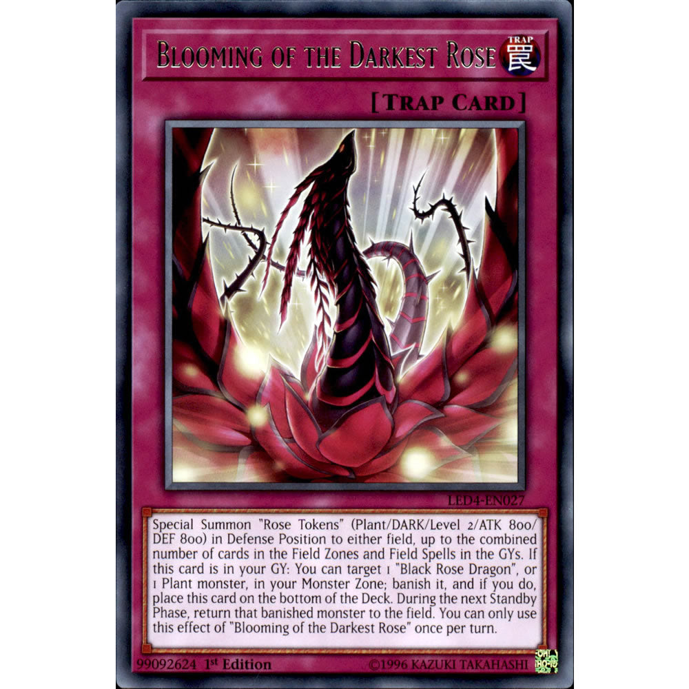 Blooming of the Darkest Rose LED4-EN027 Yu-Gi-Oh! Card from the Legendary Duelists: Sisters of the Rose Set