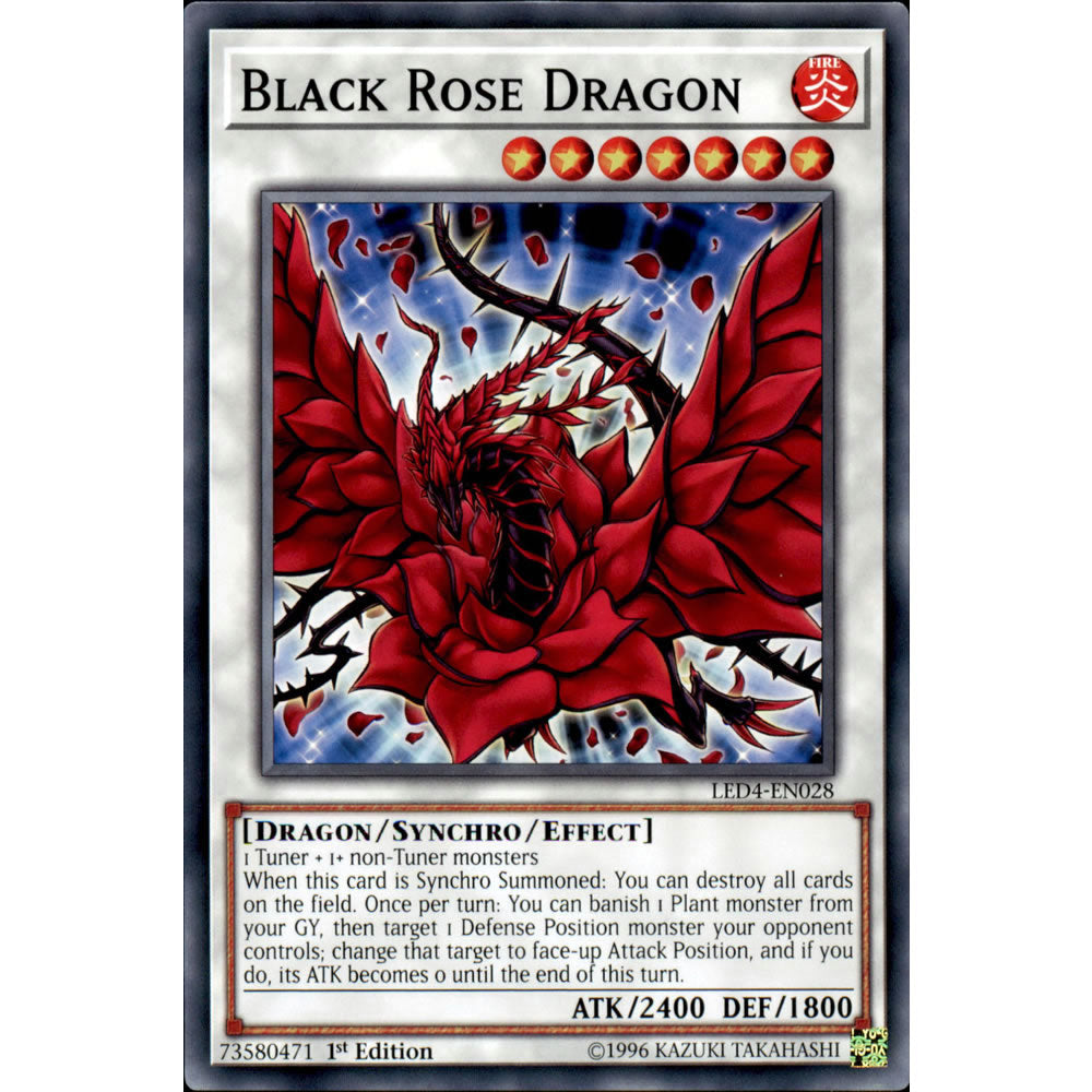 Black Rose Dragon LED4-EN028 Yu-Gi-Oh! Card from the Legendary Duelists: Sisters of the Rose Set