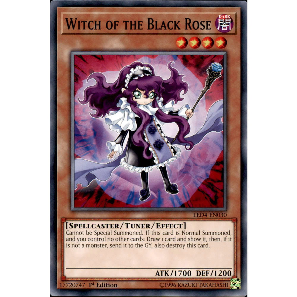 Witch of the Black Rose LED4-EN030 Yu-Gi-Oh! Card from the Legendary Duelists: Sisters of the Rose Set