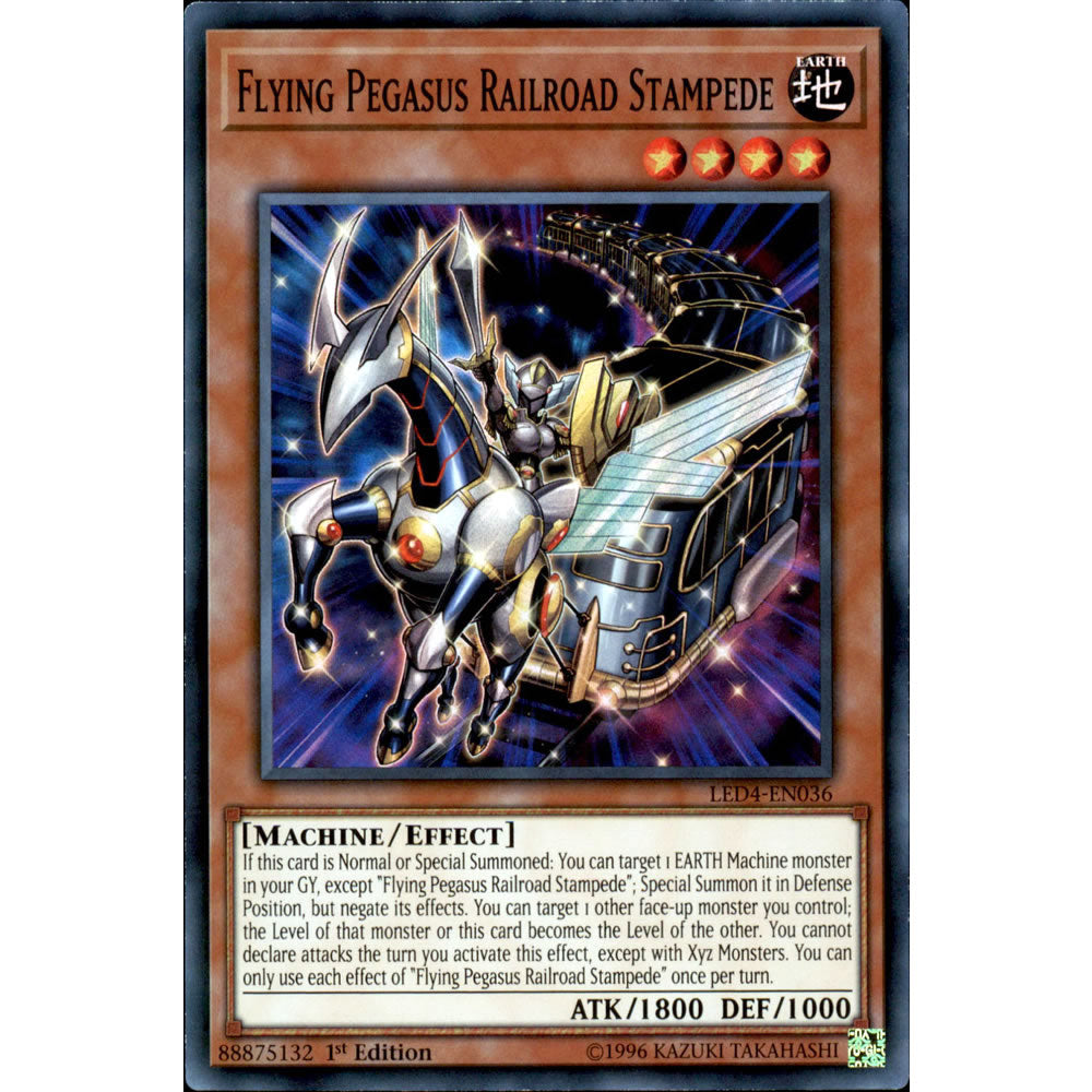 Flying Pegasus Railroad Stampede LED4-EN036 Yu-Gi-Oh! Card from the Legendary Duelists: Sisters of the Rose Set