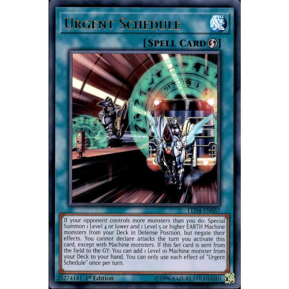 Urgent Schedule LED4-EN037 Yu-Gi-Oh! Card from the Legendary Duelists: Sisters of the Rose Set