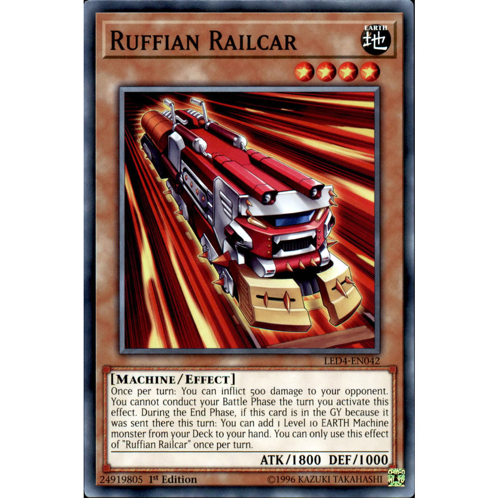 Ruffian Railcar LED4-EN042 Yu-Gi-Oh! Card from the Legendary Duelists: Sisters of the Rose Set