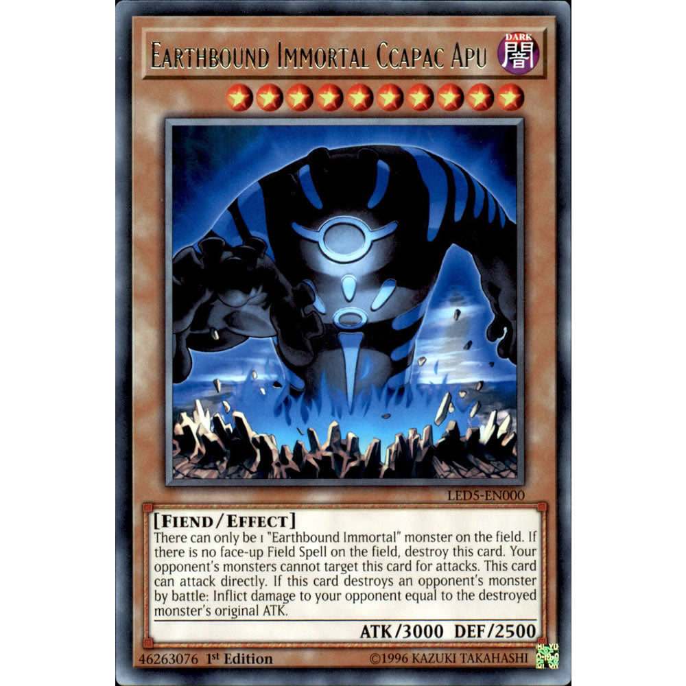 Earthbound Immortal Ccapac Apu LED5-EN000 Yu-Gi-Oh! Card from the Legendary Duelists: Immortal Destiny Set
