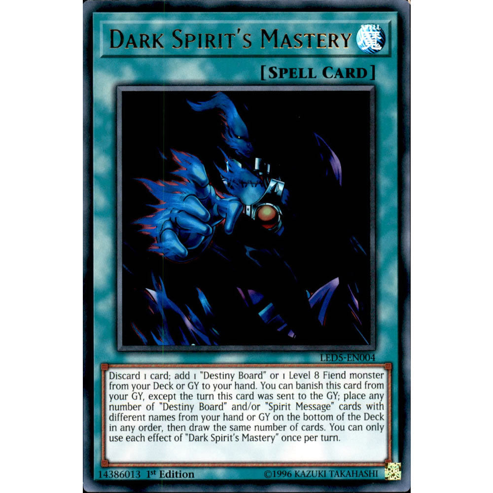 Dark Spirit's Mastery LED5-EN004 Yu-Gi-Oh! Card from the Legendary Duelists: Immortal Destiny Set
