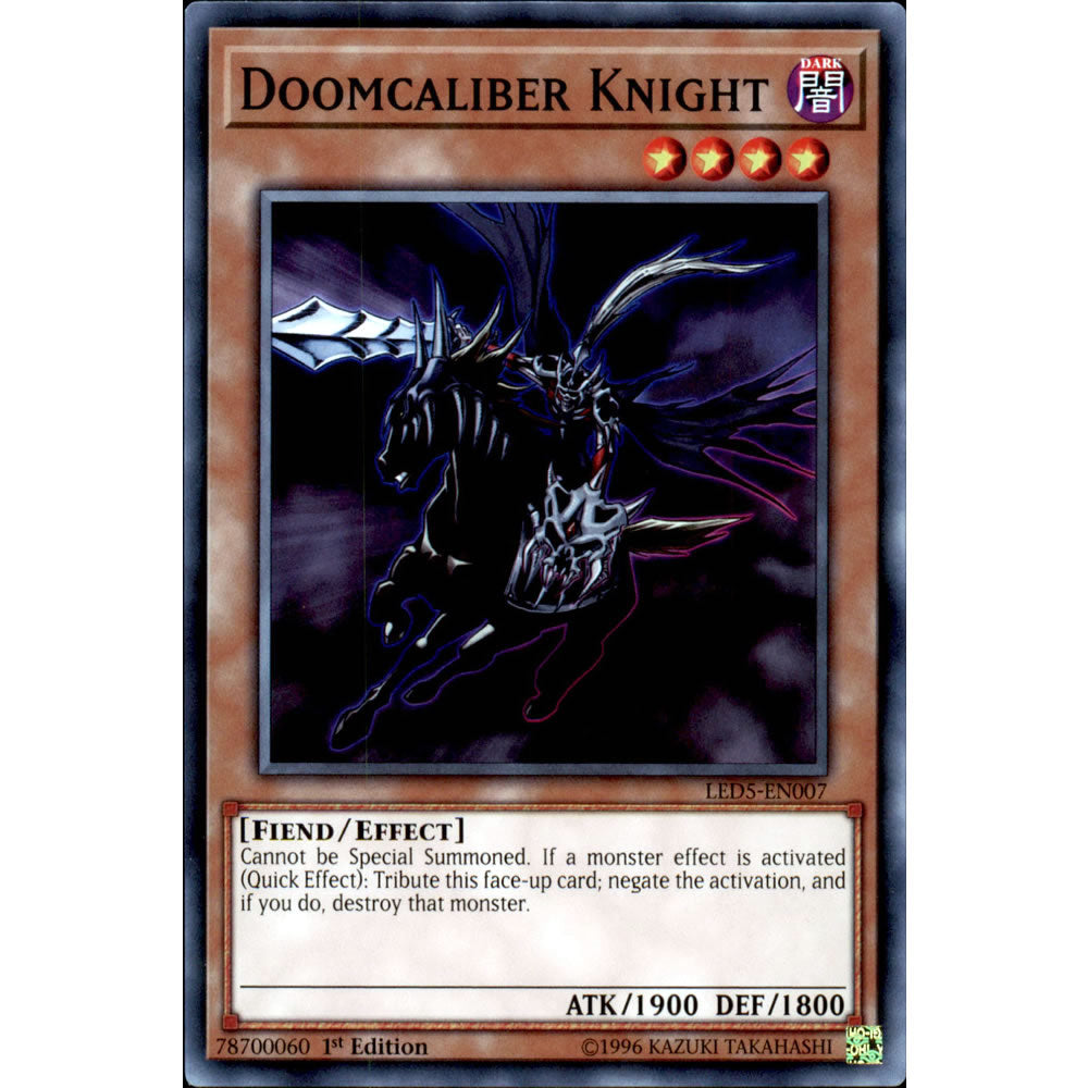 Doomcaliber Knight LED5-EN007 Yu-Gi-Oh! Card from the Legendary Duelists: Immortal Destiny Set