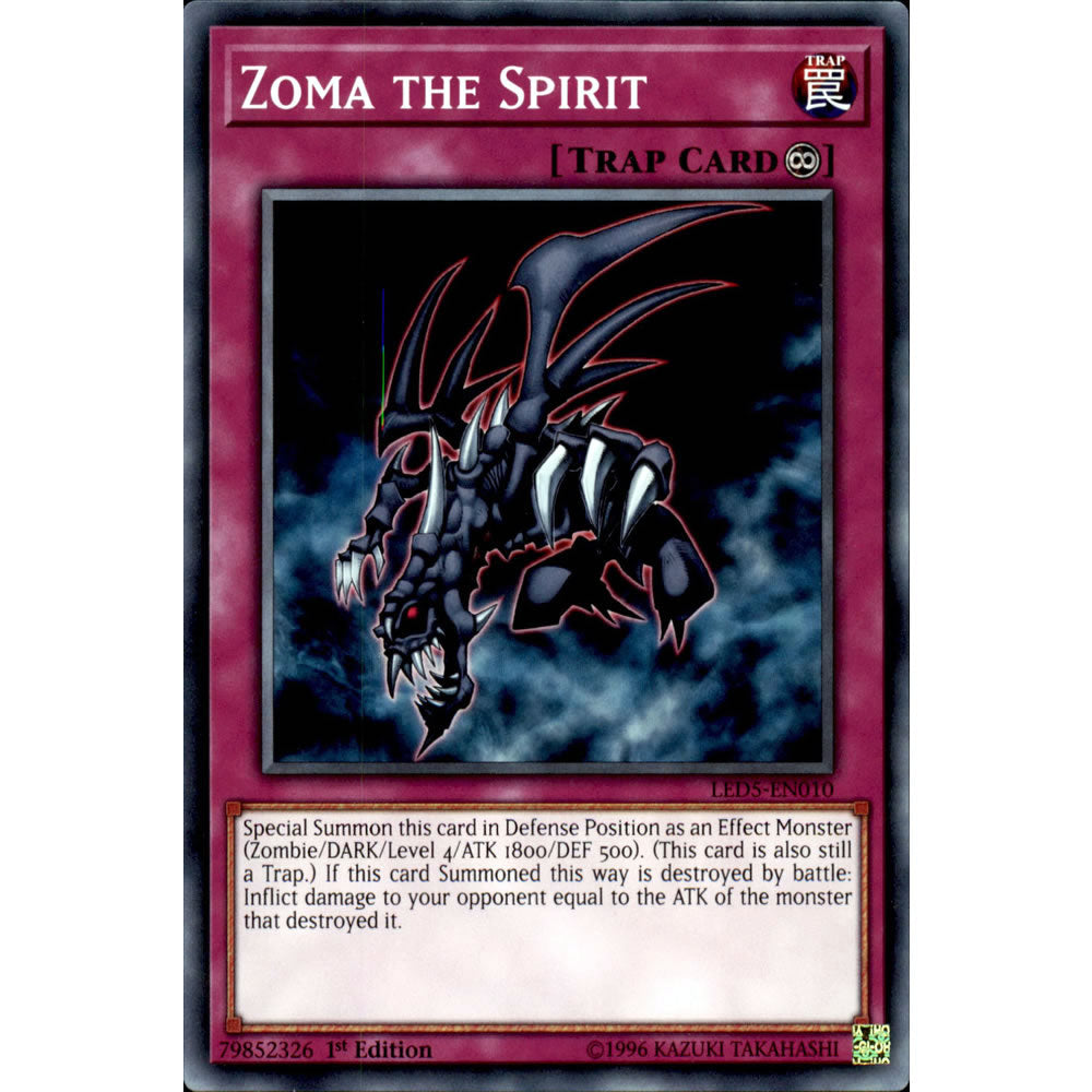 Zoma the Spirit LED5-EN010 Yu-Gi-Oh! Card from the Legendary Duelists: Immortal Destiny Set