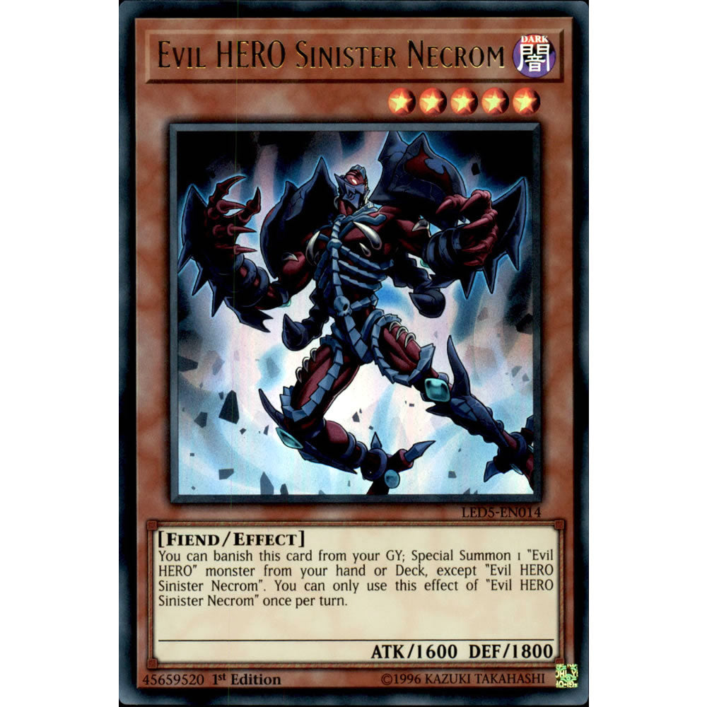 Evil HERO Sinister Necrom LED5-EN014 Yu-Gi-Oh! Card from the Legendary Duelists: Immortal Destiny Set