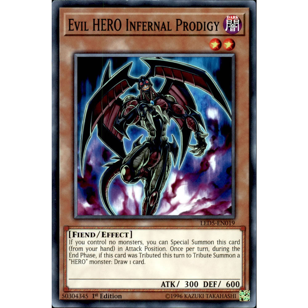 Evil HERO Infernal Prodigy LED5-EN019 Yu-Gi-Oh! Card from the Legendary Duelists: Immortal Destiny Set